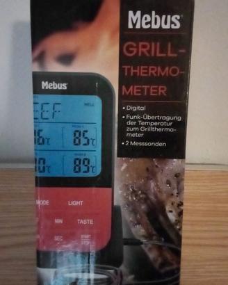TERMOMETRO DIGITALE GRILL MEBUS CON SONDE