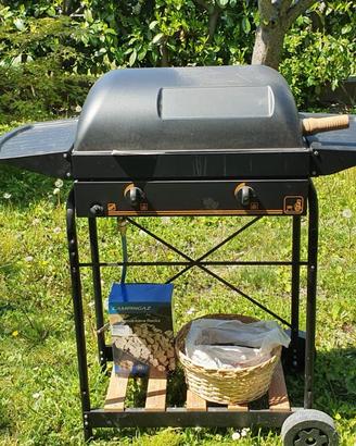 Barbeque a gas a pietra lavica
