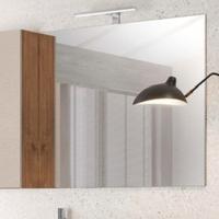 Specchio con mobiletto e luce per bagno