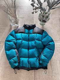 Piumino The North Face blu con monogramma