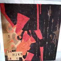 quadro olio materico