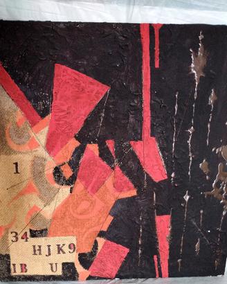 quadro olio materico