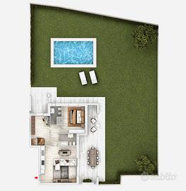 Trilocale luminoso e confortevole