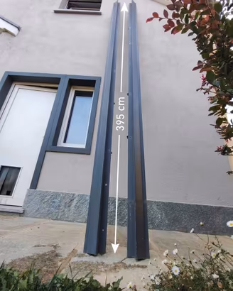Coppia profilati fermaneve 395 cm + 16 viti