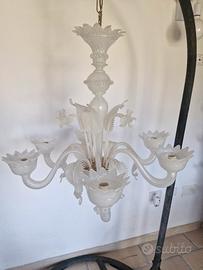 Lampadario vetro di Murano a 6 luci
