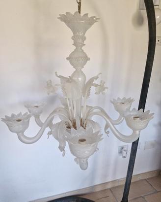 Lampadario vetro di Murano a 6 luci