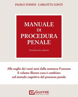 Manuale di procedura penale, Tonini – Conti