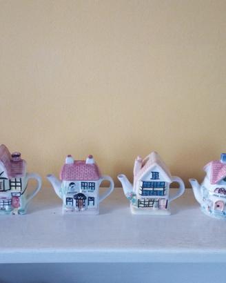 Collezione mini teiere a forma di casetta
