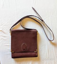 Borsa Cartier "Must Line" vintage pelle bordeaux 