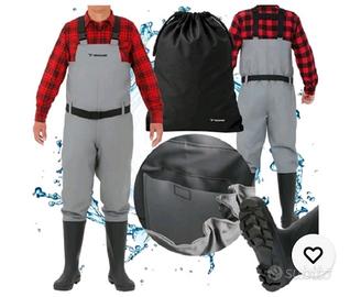 stivaloni pesca alti pettorina NUOVI