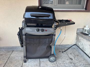 Barbecue a gas con pietra lavica