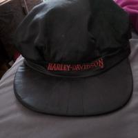 cappello in pelle vintage Harley Davidson