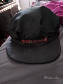cappello in pelle vintage Harley Davidson