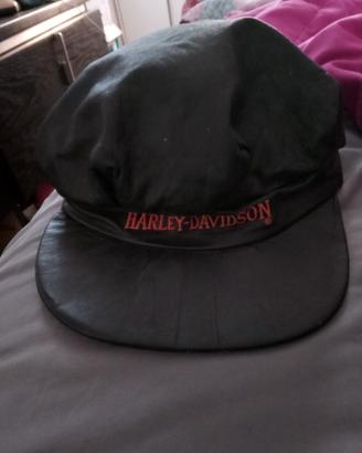 cappello in pelle vintage Harley Davidson