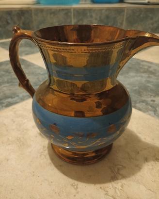 Antica brocca inglese in copper lustre-XIX, sec