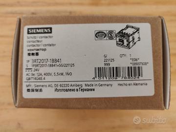 SIEMENS contattore 3RT2017-1BB41