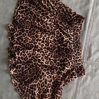 Minigonna animalier leopardata