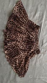 Minigonna animalier leopardata