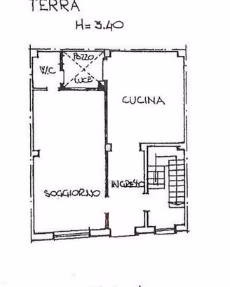Corso Umberto 70mq, PT  e 1° piano + cantina
