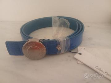 cintura donna Calvin Klein colore blu pelle 50%