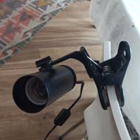 Lampada faretto orientabile con morsetto / pinza