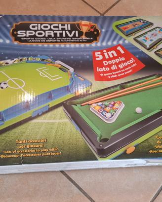 Family games. Gioco da tavolo 5 in 1.