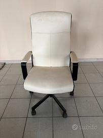 Sedia ufficio regolabile bianca