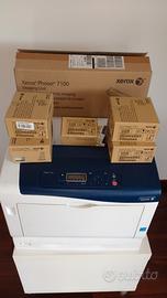 Stampante Xerox phaser 7100 con cartucce ricambio