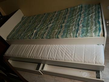 Letto IKEA Doppio con Cassetti +Materassi C/NUOVO