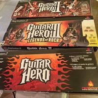 GUITAR HERO CHITARRE 1,2,3 CON TUTTI I CD,SCATOLE
