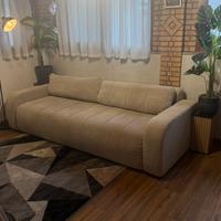 Divano letto ORMSLEV 3 posti tessuto beige
