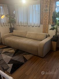 Divano letto ORMSLEV 3 posti tessuto beige
