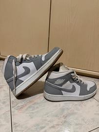 Nike Air Jordan 1 Mid Grey Fog / Suede Taglia 39