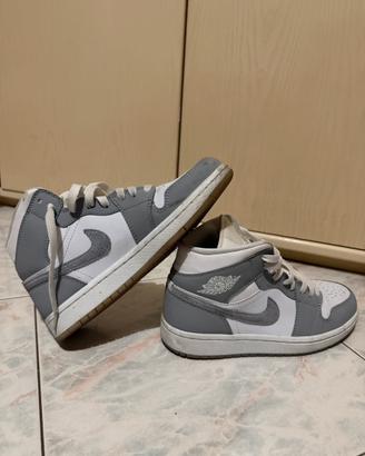 Nike Air Jordan 1 Mid Grey Fog / Suede Taglia 39