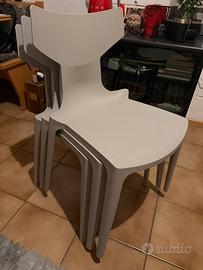 KARTELL 3x Sedie impilabili da interno-esterno Re