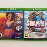 Set 2 giochi xbox one kinect shape up zumba