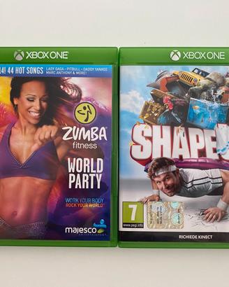 Set 2 giochi xbox one kinect shape up zumba