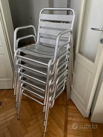 Poltrona alluminio impilabile Indecasa by Resol