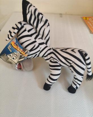 Peluche zebra madagascar 20 cm originale dreamwork