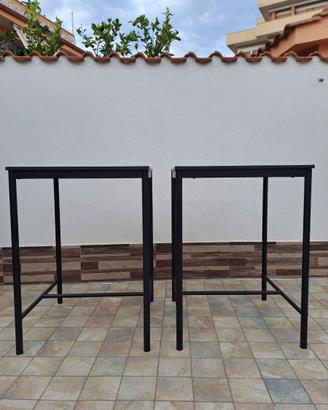 2x SANDSBERG Tavolo bar, nero, 67x67 cm