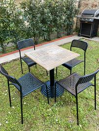 Tavolo e sedie da giardino ho terrazzo