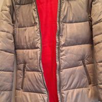 piumino Benetton grigio fucsia bambina 10 11 anni