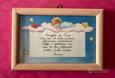 Quadretto nascita: preghiera angelo custode