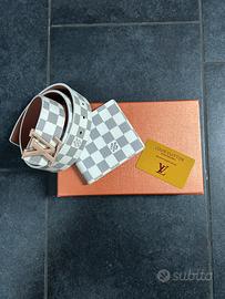 set portafoglio lv e cintura lv