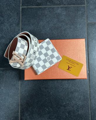 set portafoglio lv e cintura lv