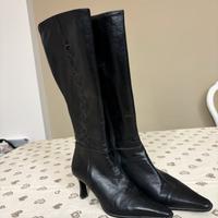 Stivali donna neri in vera pelle