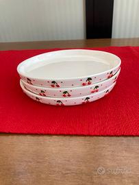 3 Piattini artigianali con motivo di ciliegie 🍒