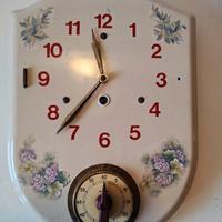 orologio in latta da parete con timer anni 50