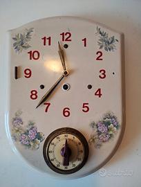 orologio in latta da parete con timer anni 50