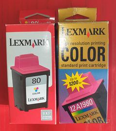 2 Cartucce stampante Lexmark 12A1980 - 80 Color